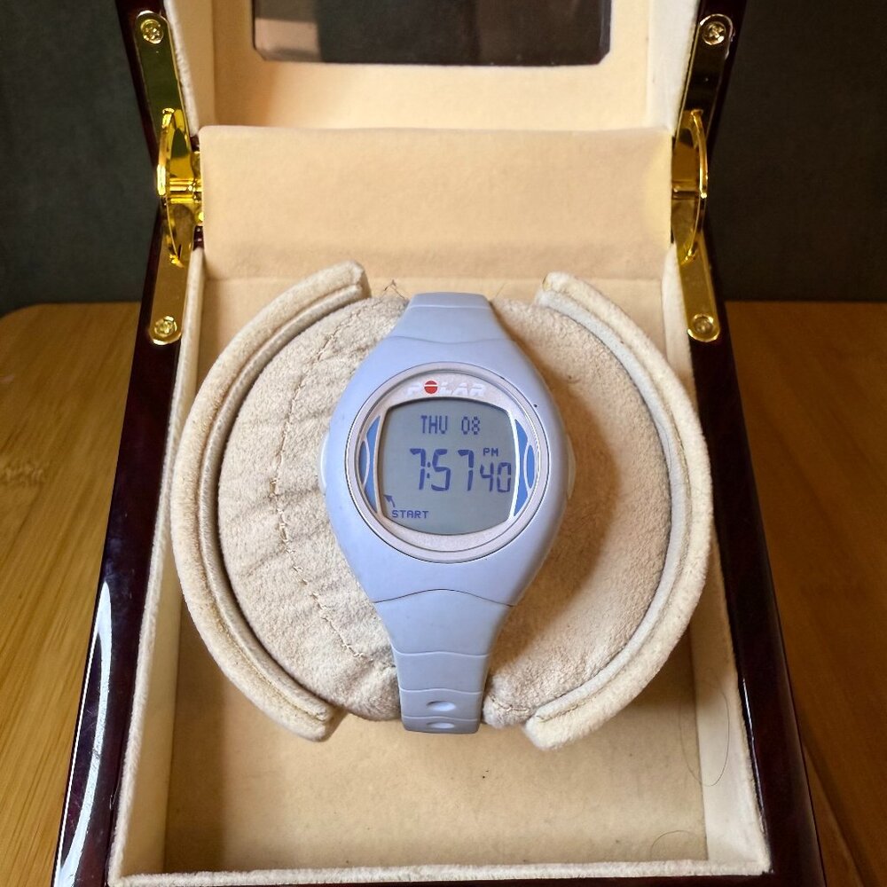 Polar F4 Digital Sport Watch & Fitness Tracker, Blue Ice, 38mm